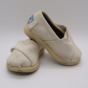 Toms tiny alpargatas sz T3 beige natural pre-owned